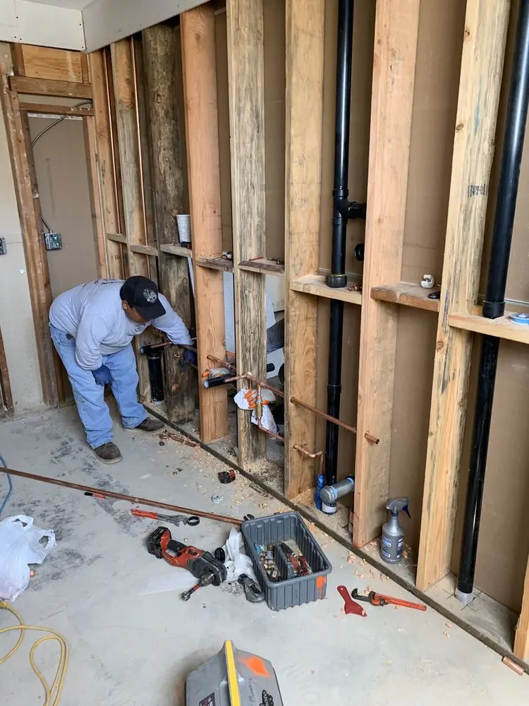 Commercial rough-in plumbing for Gas Line Repair in China Grove